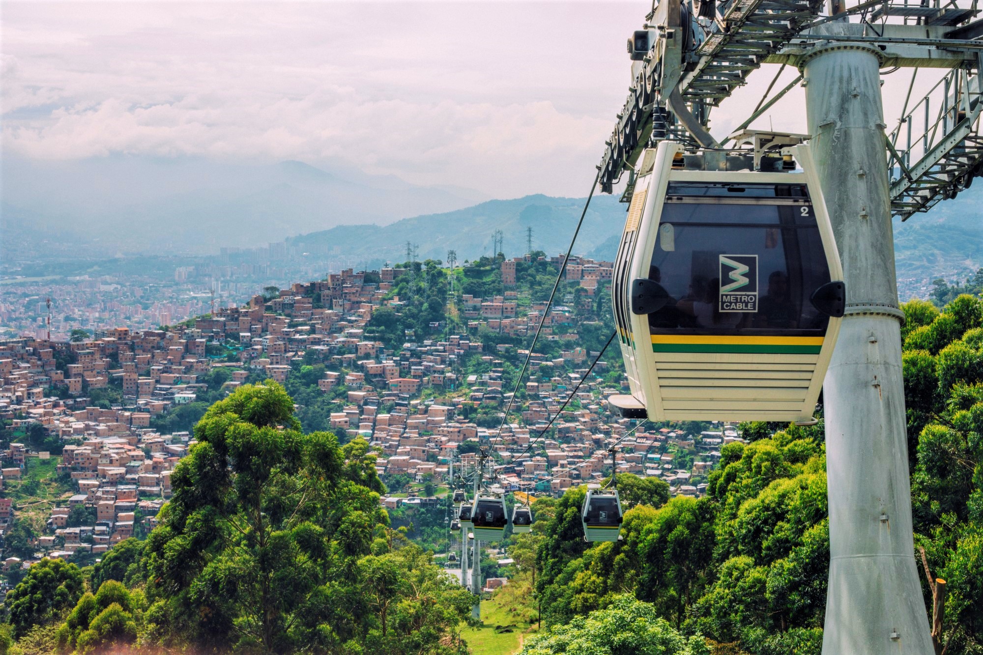 Cable Cars in Medellin, Colombia