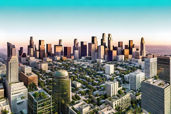 An AI generated image of los angeles
