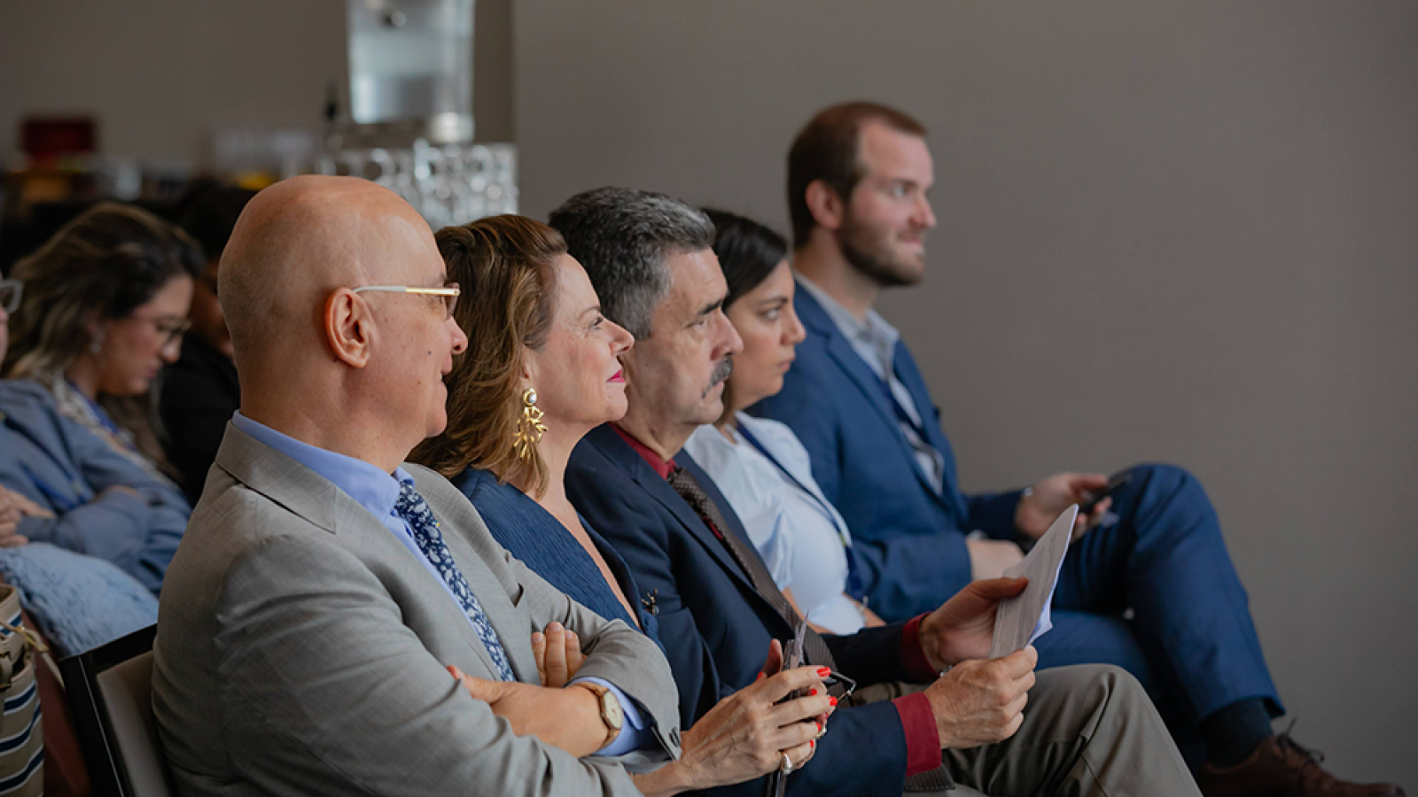 participants at an urbanshift event watching a presentation