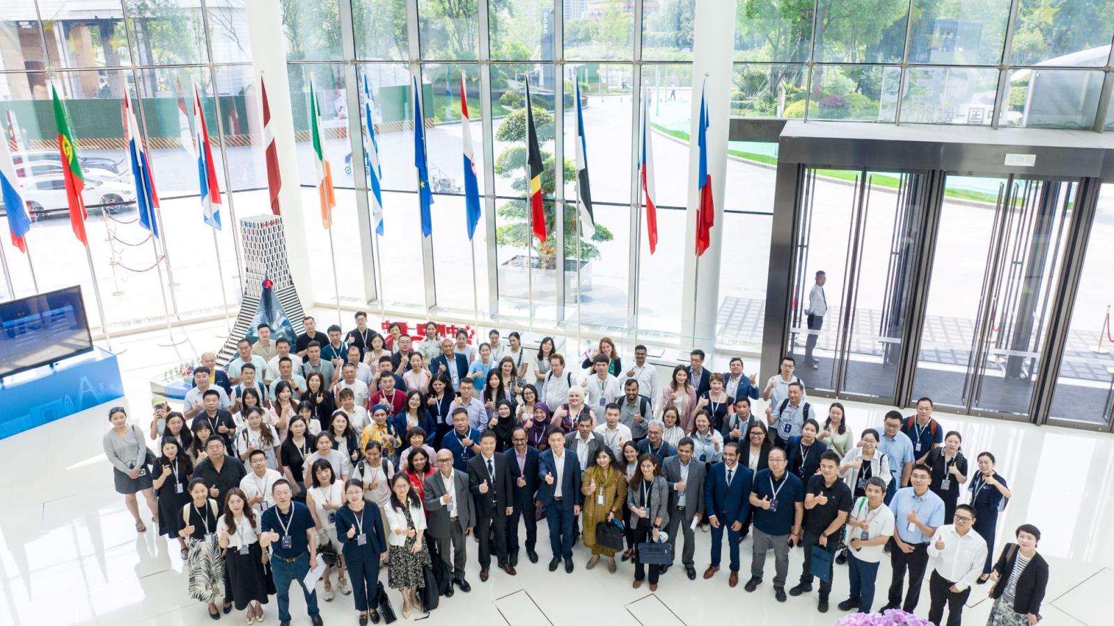 Participants at the opening of the UrbanShift China Academy