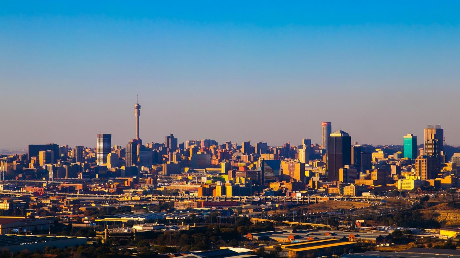 Aerial view of Johannesburg
