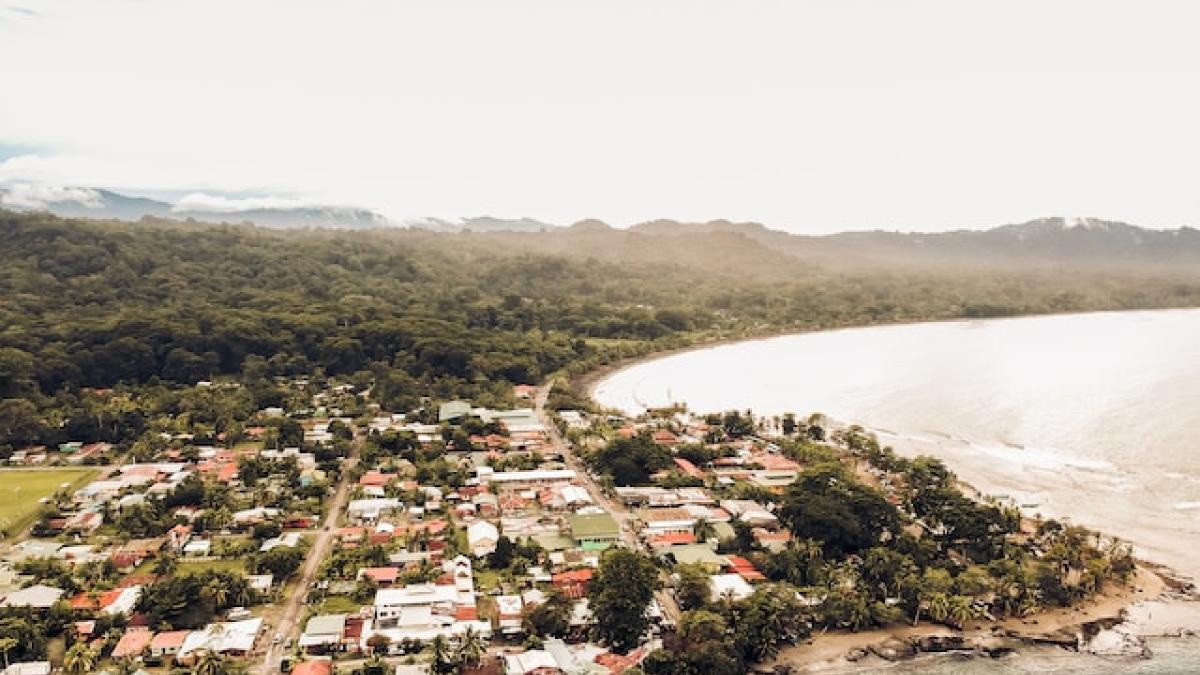 a view of a coastal town in costa rica