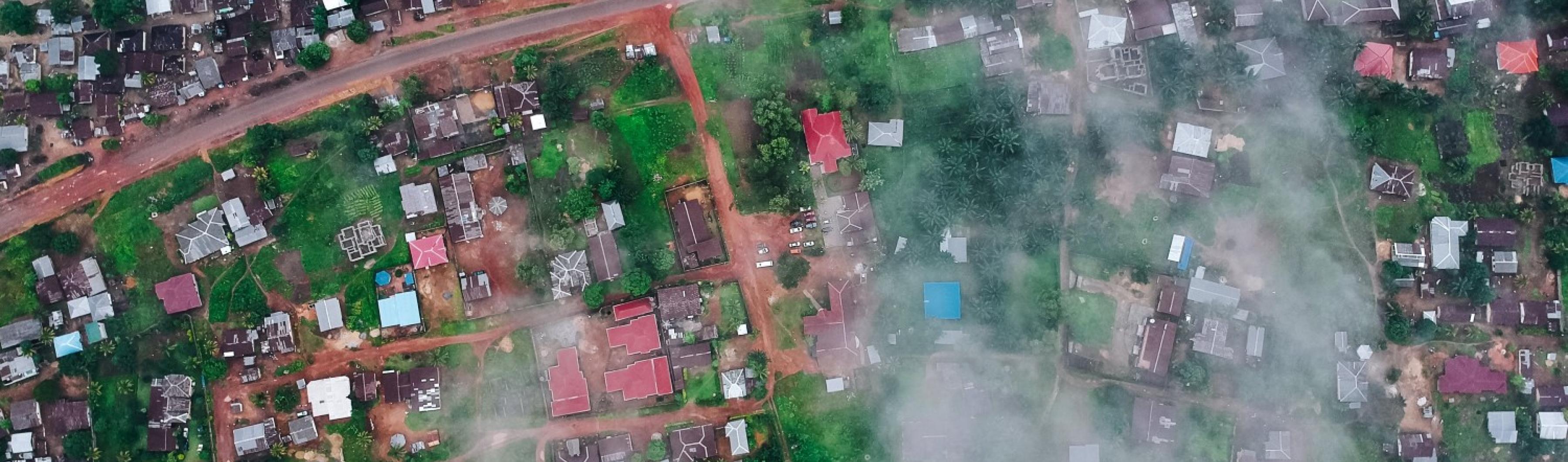 Aerial view of Freetown, Sierra Leone