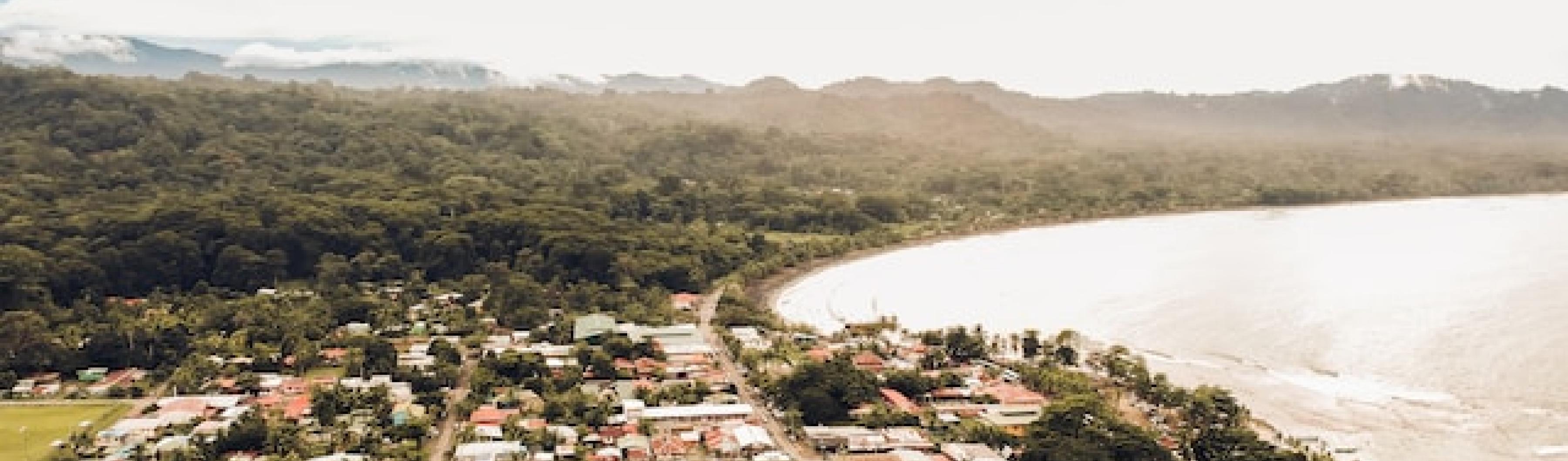 a view of a coastal town in costa rica