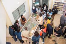 participants in marrakech looking at map of city